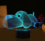 3D Hunde LED Lampe (7 Farben veränderbar)
